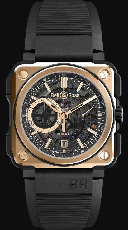 Bell & Ross BR-X1 ROSE GOLD & CERAMIC BRX1-CE-PG Replica Watch